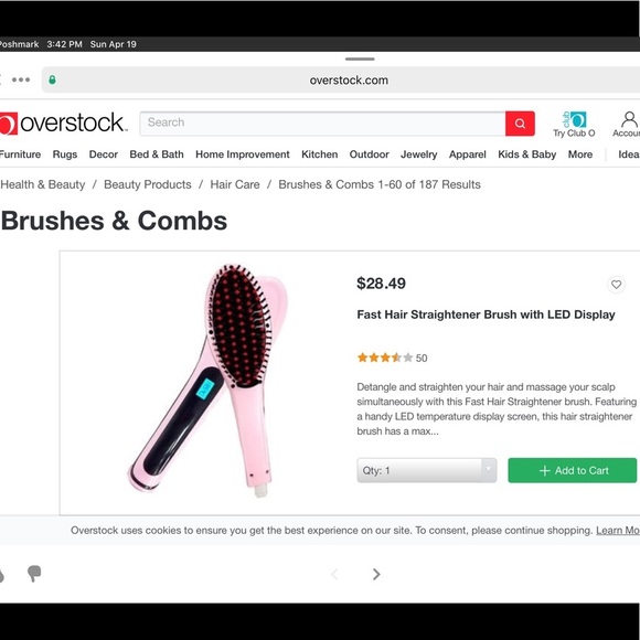 💁🏻♀️NIB Hair Straightener Brush(online $28.49)
ONLY 5 white left!!!!! - Picture 7 of 9